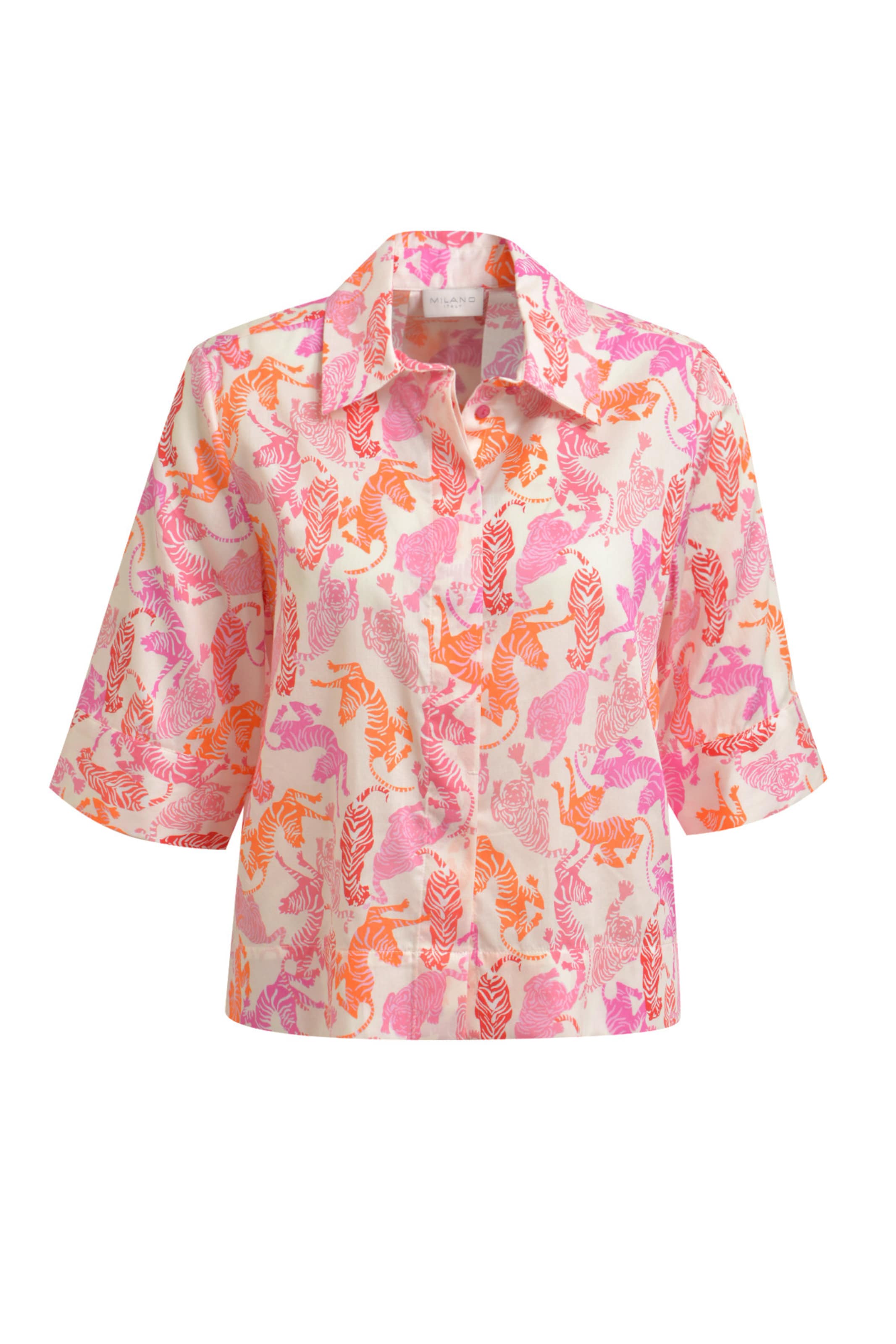 Milano Italy Bluse in Pink: Vorderseite