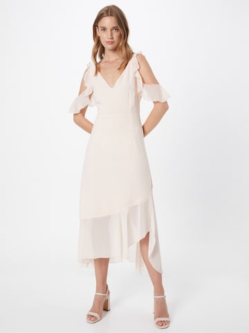 Robe de cocktail Little Mistress en beige : devant