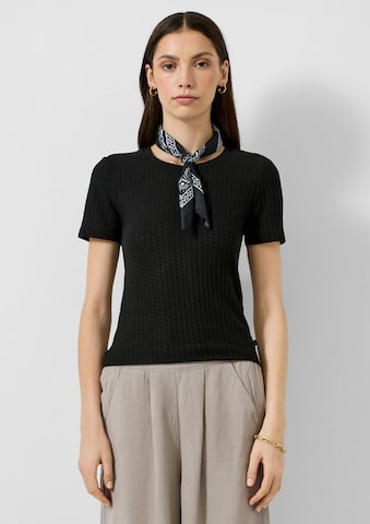 T-shirt QS en noir : devant