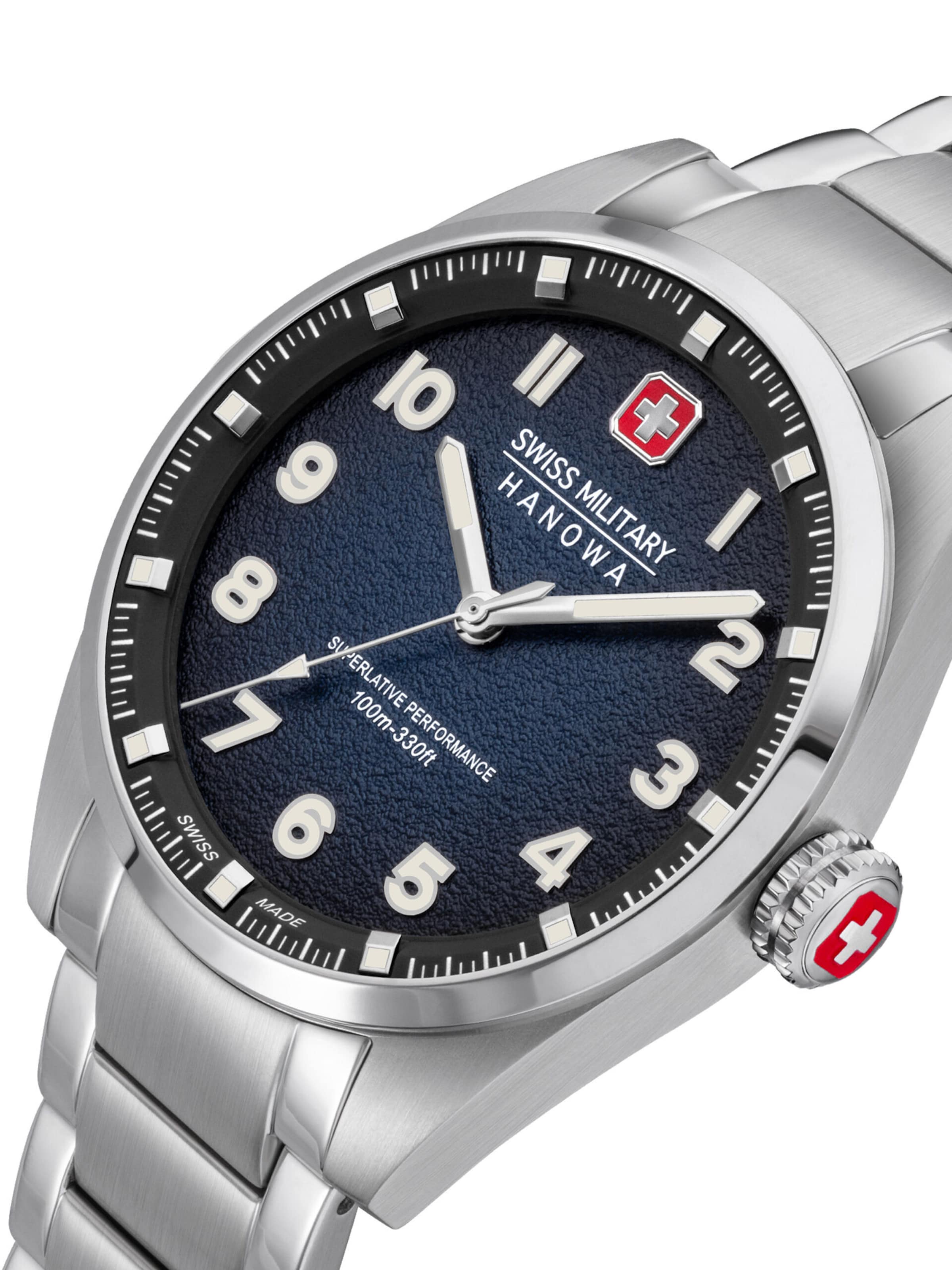 SWISS MILITARY HANOWA Uhr 'Greyhound' in Silber