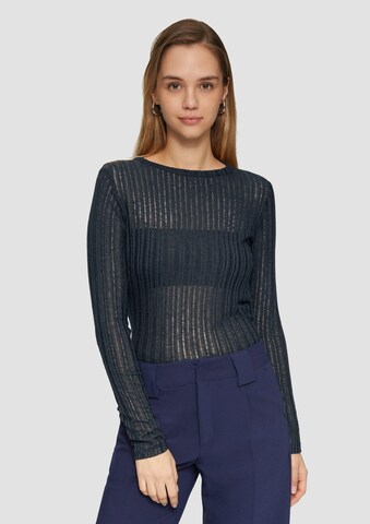 T-shirt QS en bleu : devant
