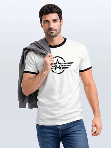 Neverless Shirt 'Airforce Wings' in White