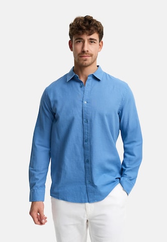 INDICODE JEANS Regular fit Business shirt ' Ceppo ' in Blue: front
