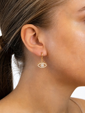 Fräulein Wunder Ohrringe 'Auge'‌‌‌‌‌‌‌‌ in Gold: Vorderseite