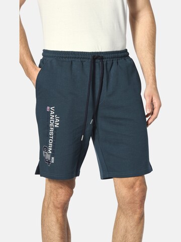 Jan Vanderstorm Loose fit Pants 'Permarsen' in Blue: front