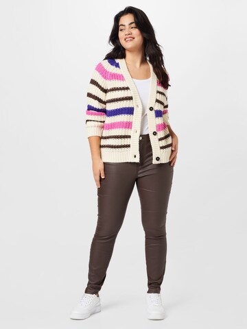 Noisy May Curve Knit cardigan 'Charlie' in Beige