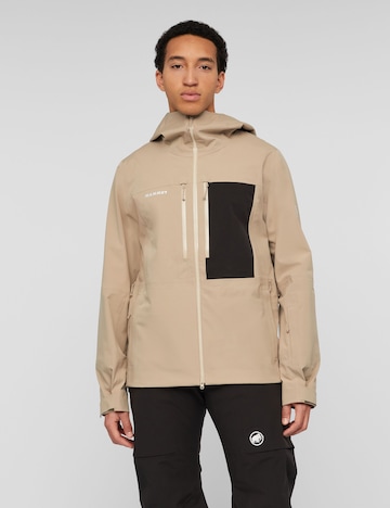 MAMMUT Outdoor jacket in Beige: front