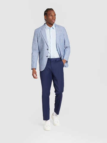 SELECTED HOMME Szabványos Ráncos nadrág 'SLHSLIM-MYLOBILL' - kék