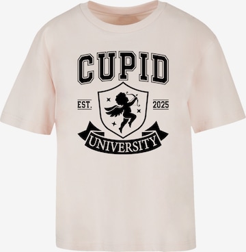 F4NT4STIC T-Shirt 'Cupid University Valentinstag' in Pink: Vorderseite