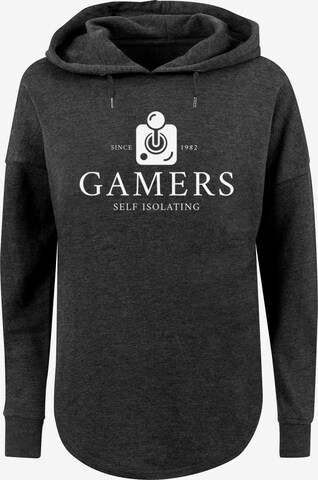 Sweat-shirt 'Retro Gaming Gamers Self Isolating' F4NT4STIC en gris : devant