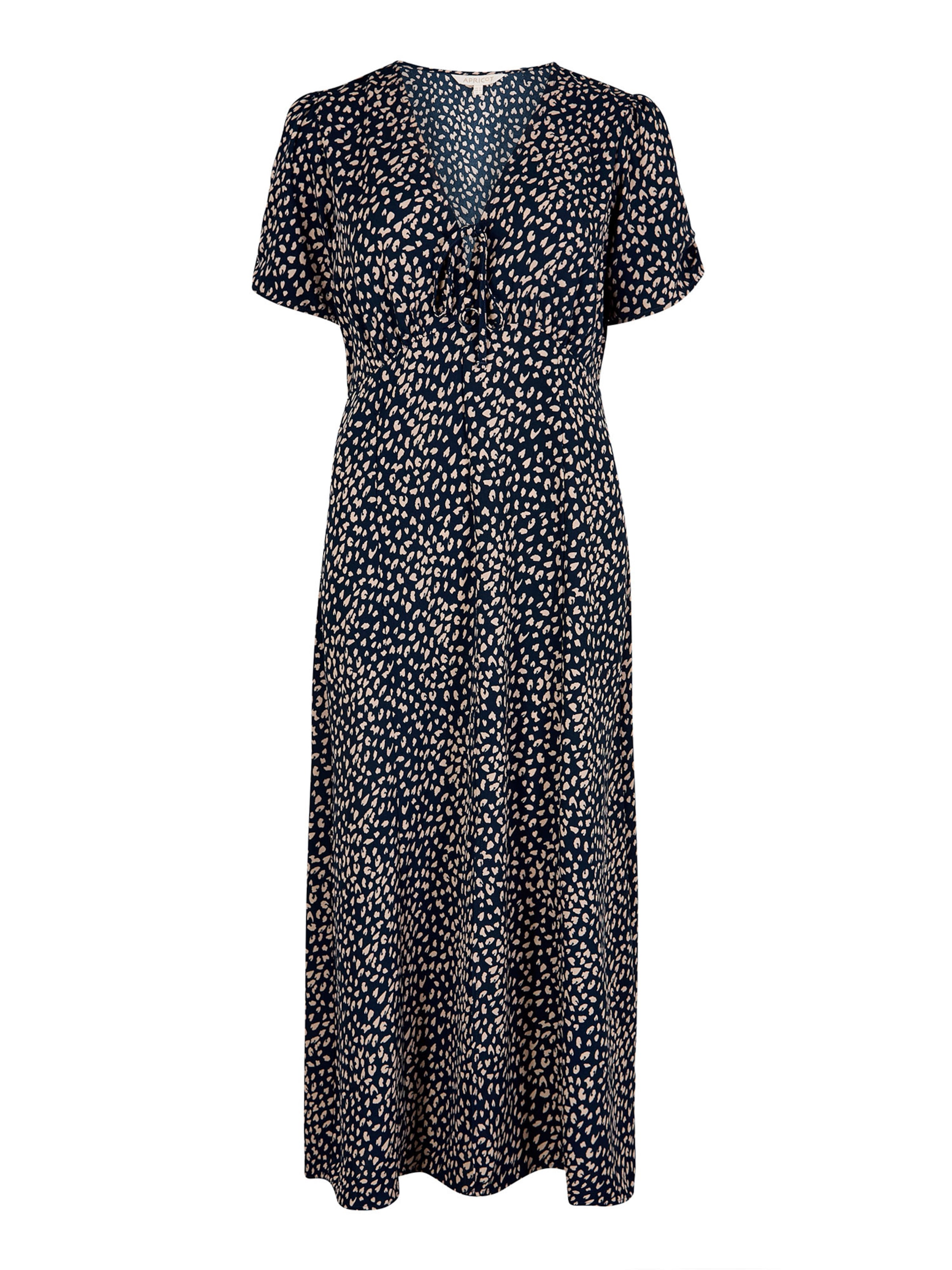 Apricot Animal Print Midaxi Dress ' ' in navy, Produktansicht