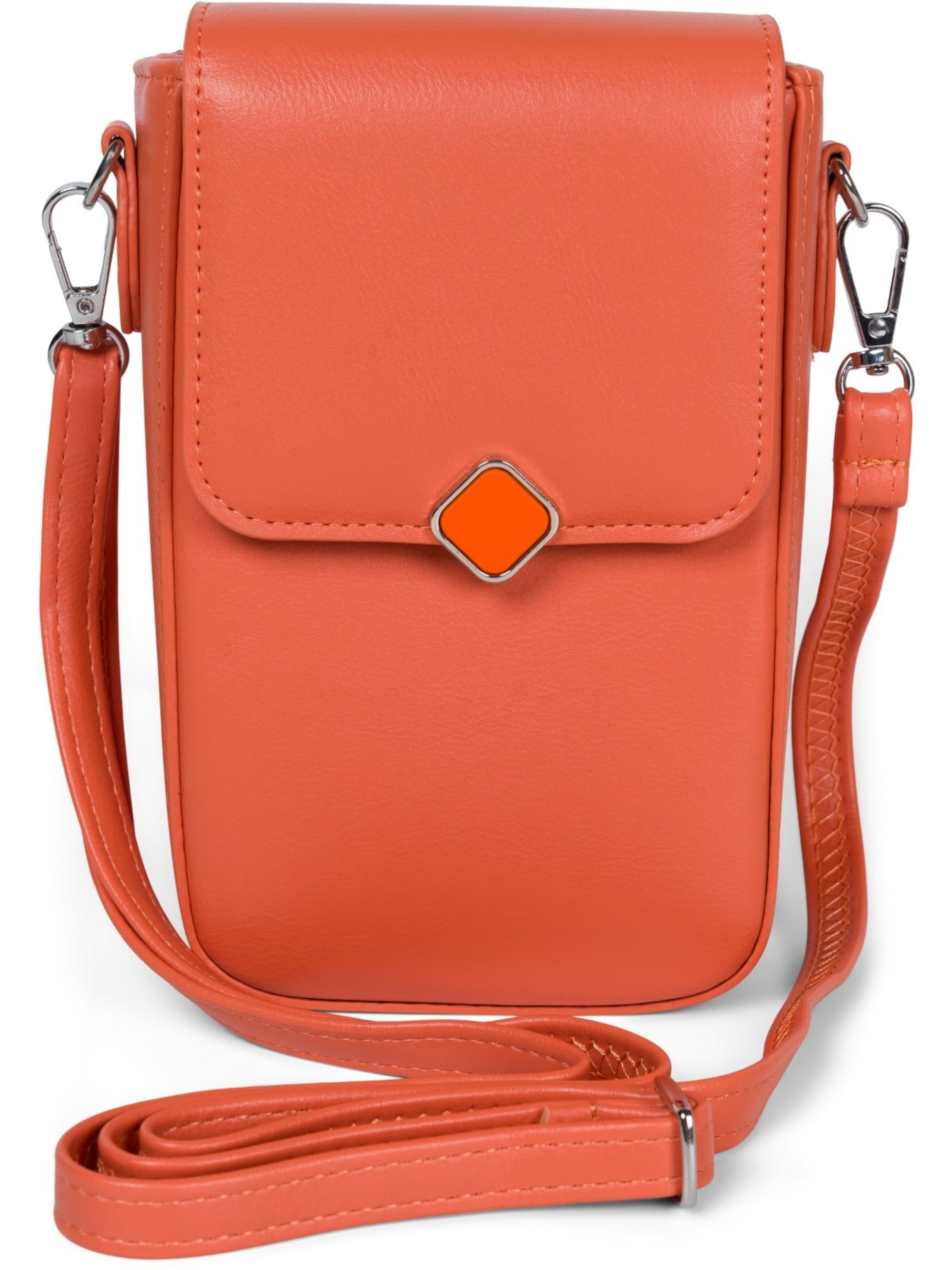 styleBREAKER Umhängetasche 'Box Bag Umhängetasche Uni'‌‌‌‌‌‌‌ in Orange: Vorderseite