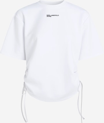 balta KARL LAGERFELD JEANS Marškinėliai: priekis