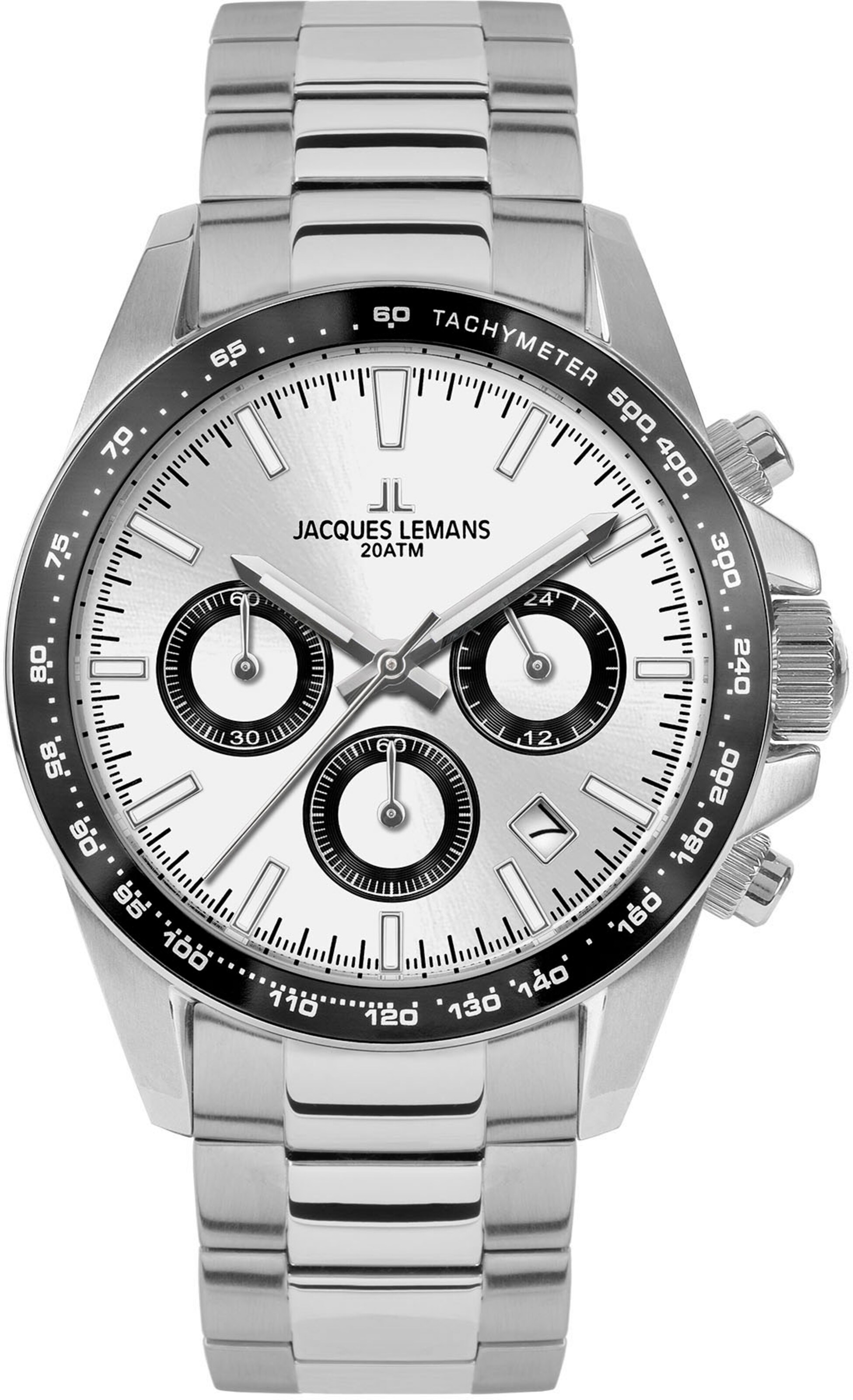 Jacques Lemans Analog Watch in Silver: front