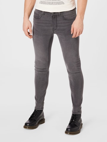 Skinny Jeans 'WARP' di Only & Sons in grigio: frontale