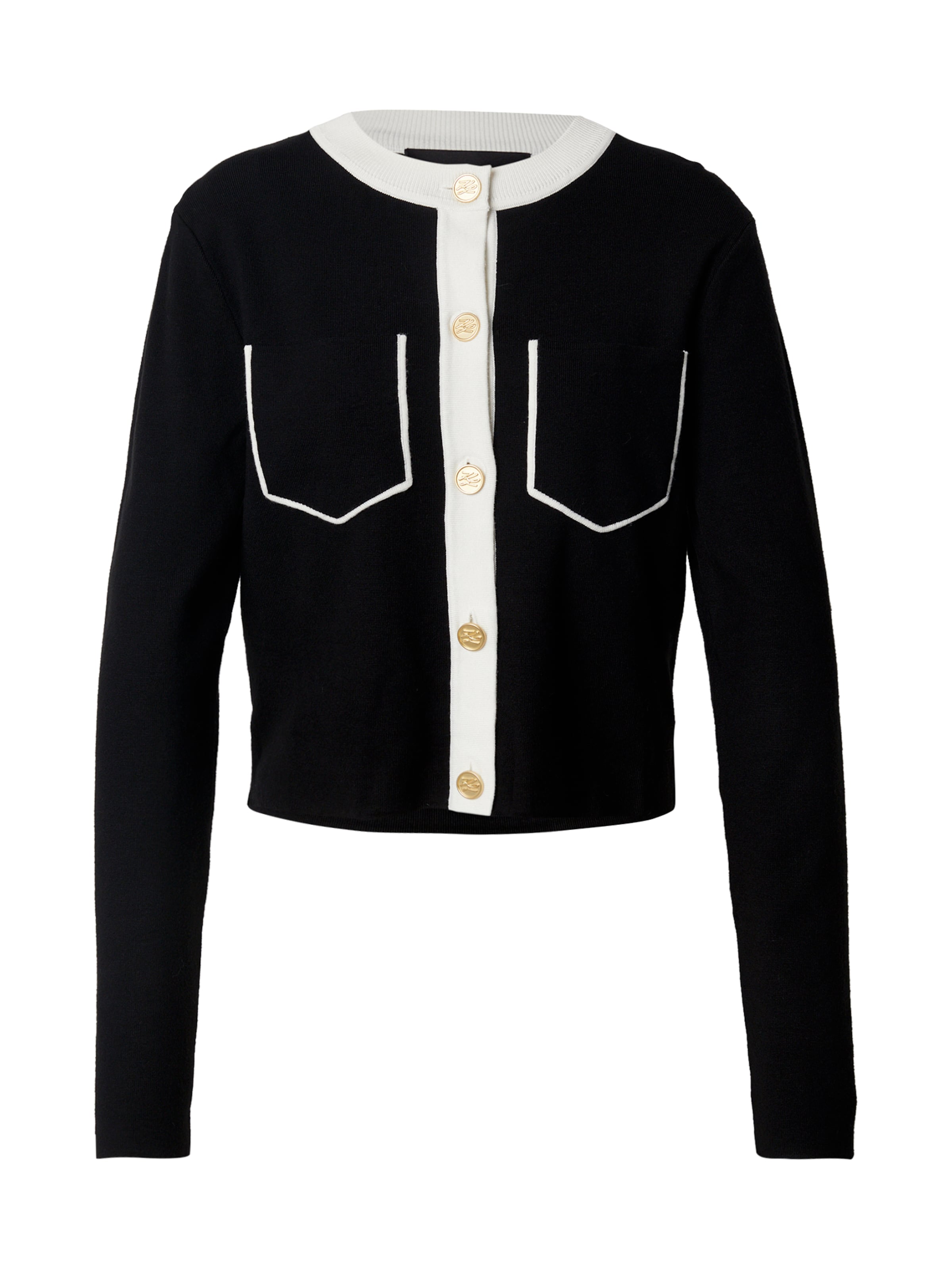 Karl Lagerfeld Knit cardigan in Black: front