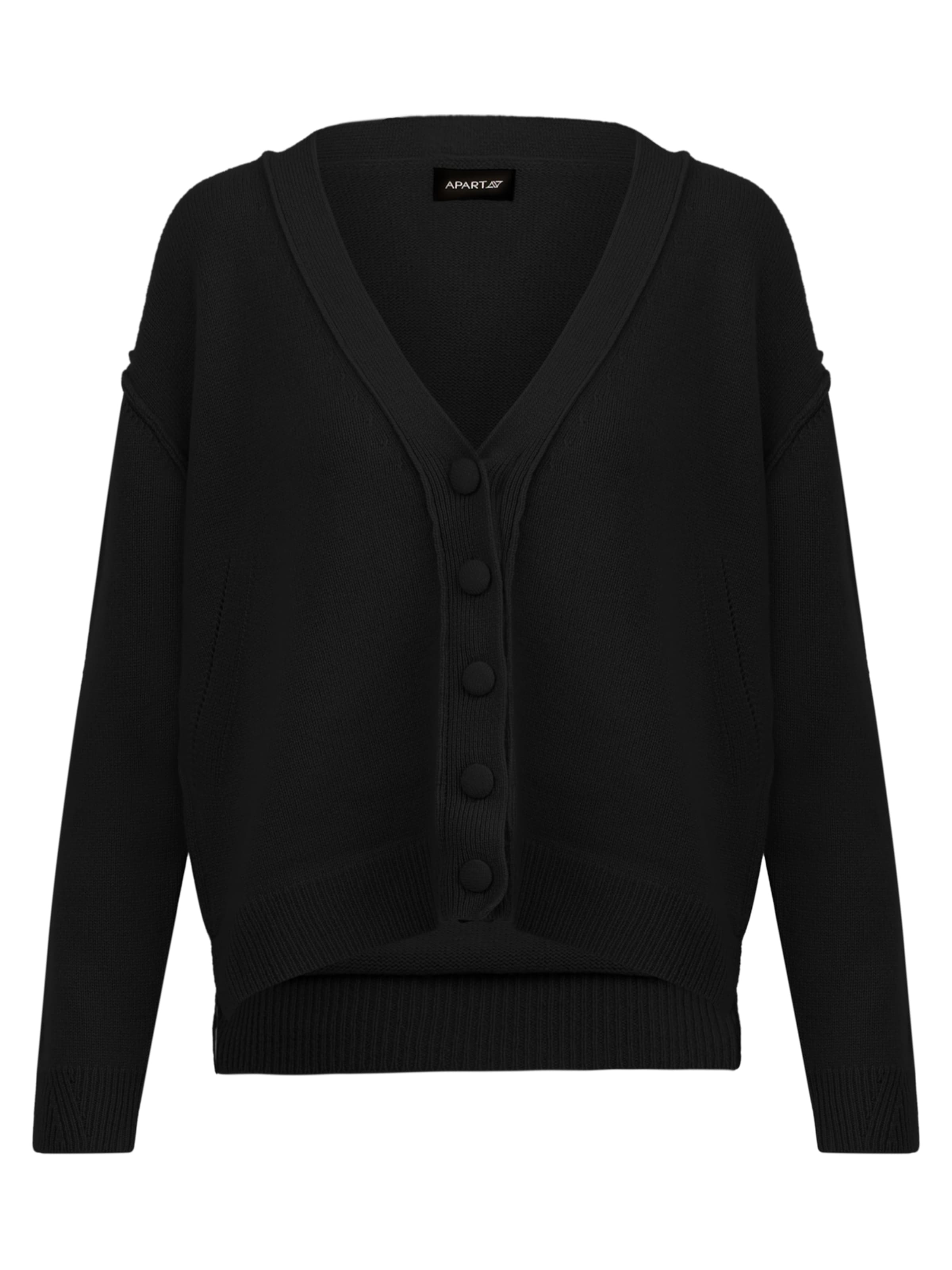 APART Strickjacke in Schwarz: Vorderseite