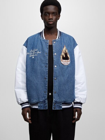 Pull&Bear Between-Season Jacket in Blue: front