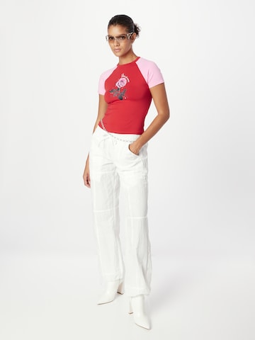 Nasty Gal T-Shirt 'Love Forever' in Rot