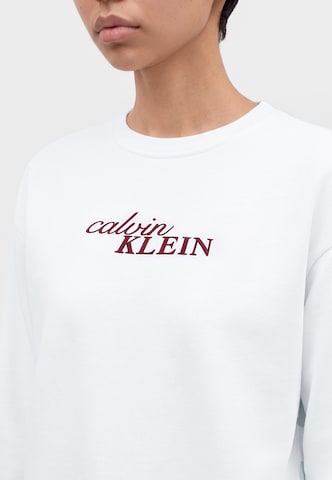 Calvin Klein Jeans Суичър в бяло: отпред