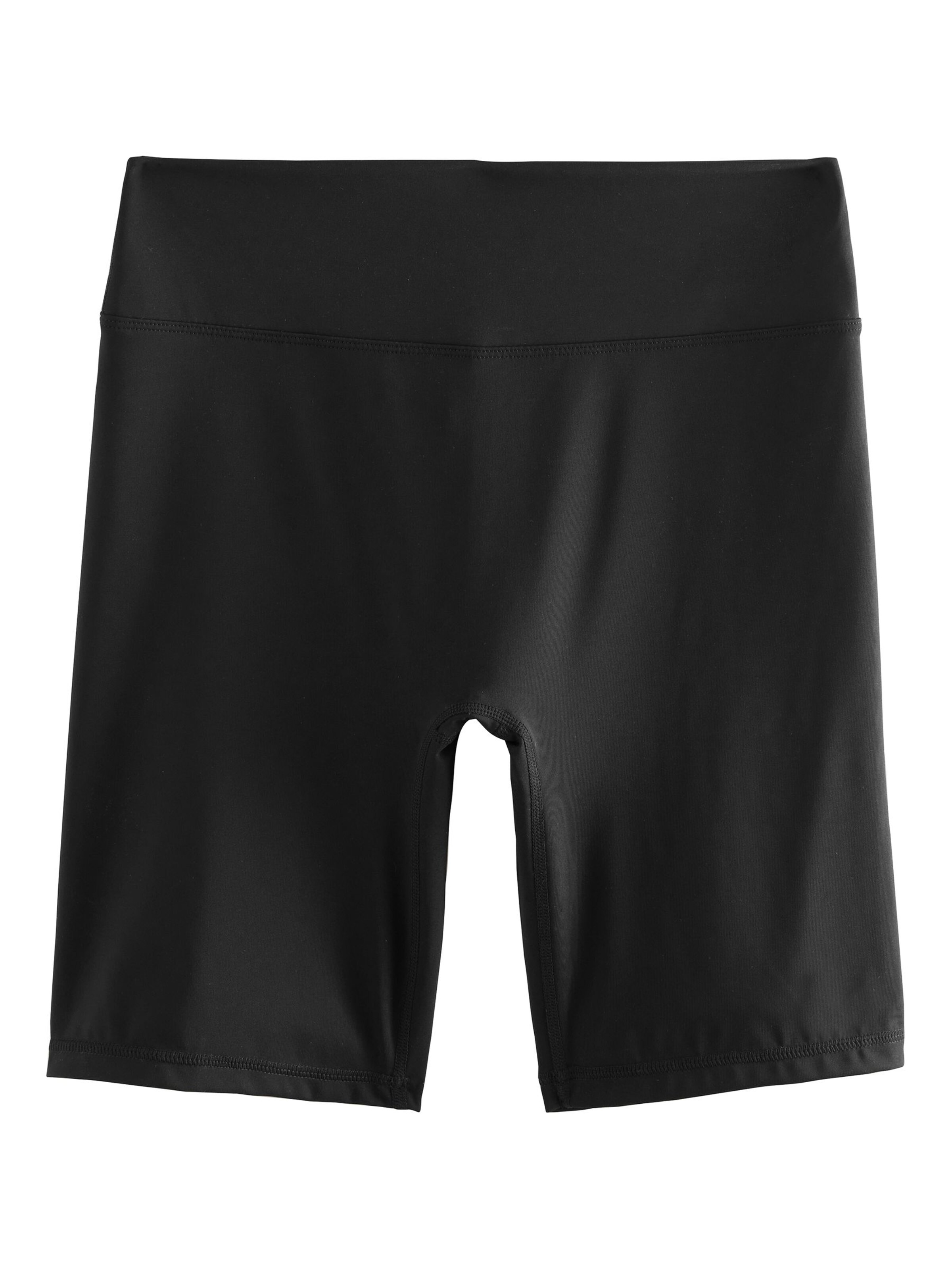 self. Skinny Shorts in Schwarz: Vorderseite