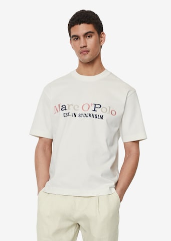 T-Shirt Marc O'Polo en blanc : devant