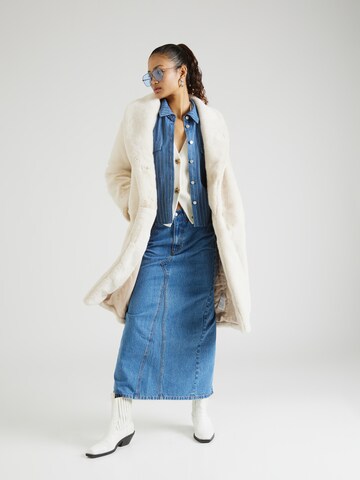 Abercrombie & Fitch Between-Seasons Coat 'CYBER DROP 2' in White