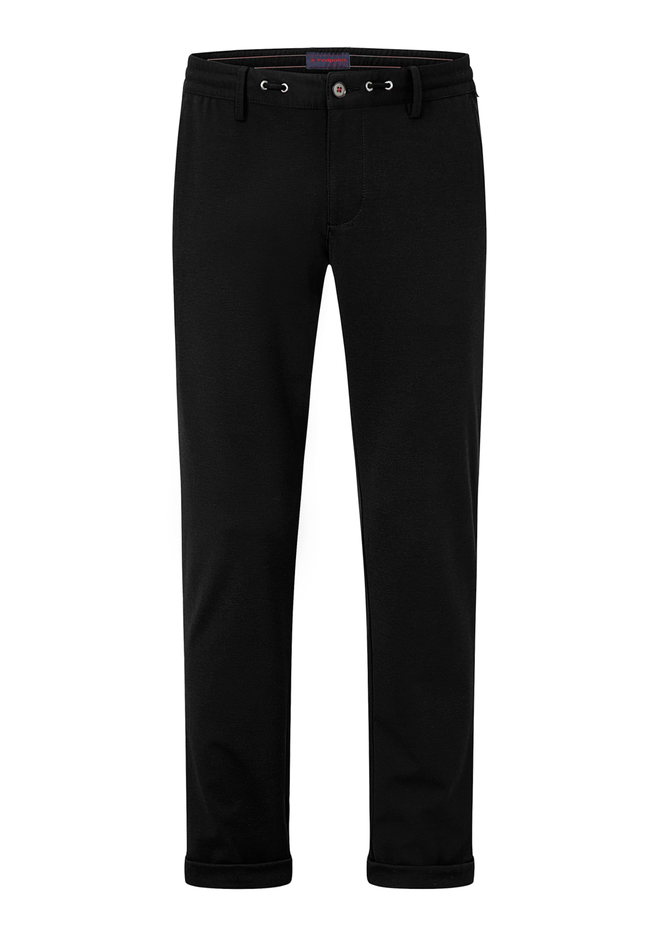 REDPOINT Chino Pants in Black: front