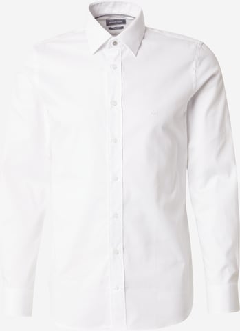 Coupe slim Chemise Michael Kors en blanc : devant