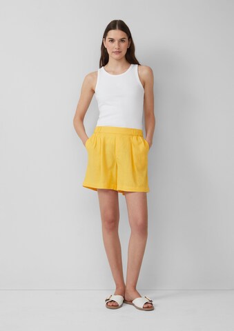 s.Oliver Wide Leg Shorts in Gelb: Vorderseite