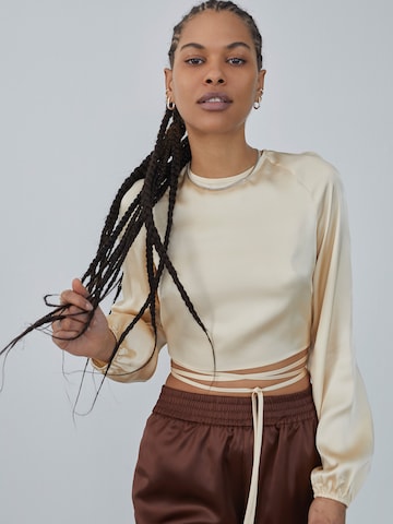 LeGer by Lena Gercke Bluse 'Ina' in Beige: Vorderseite