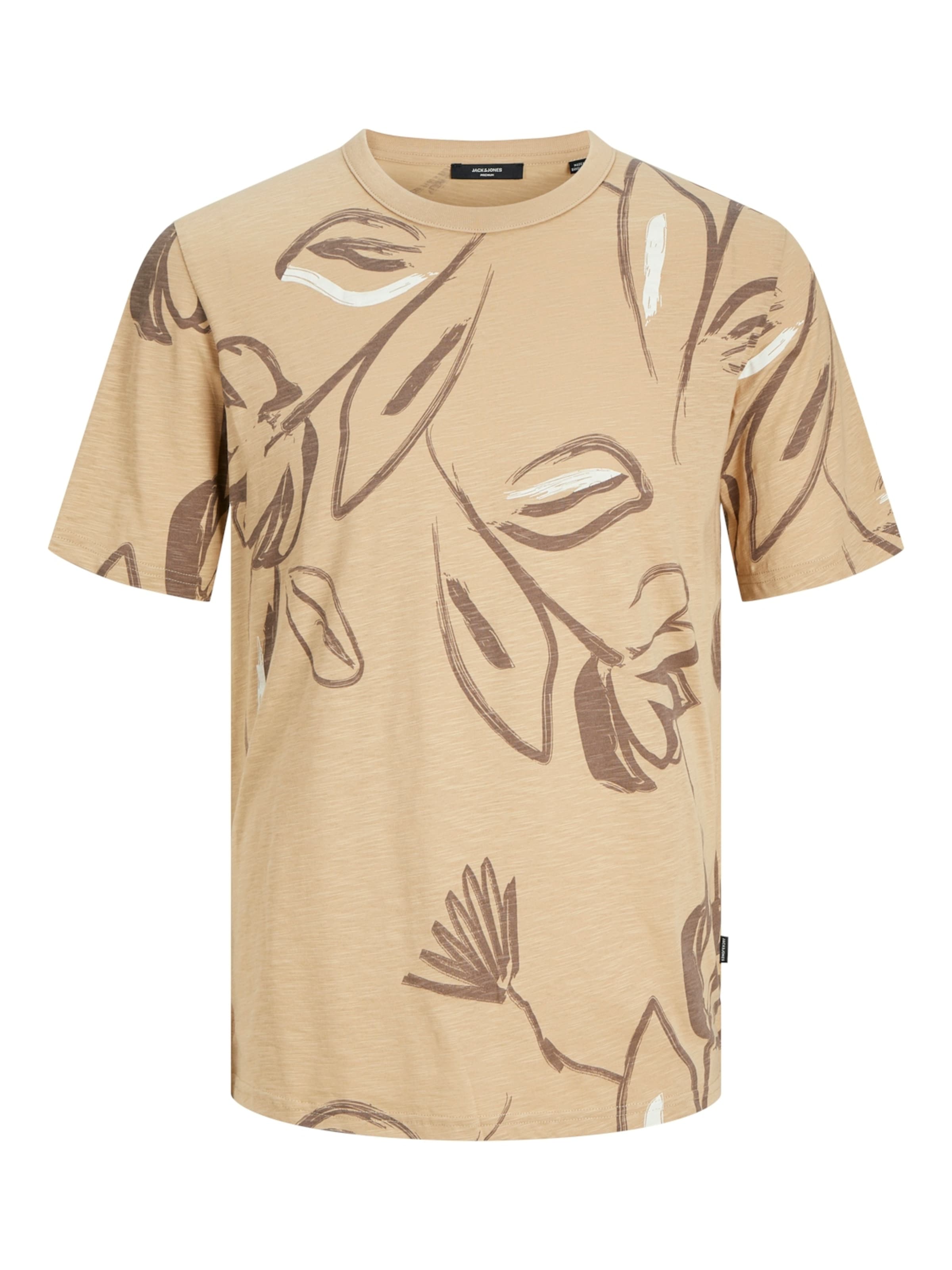 T-Shirt 'JJPalma' JACK & JONES en beige : devant
