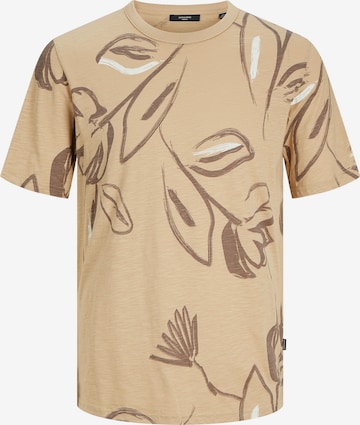 JACK & JONES T-shirt 'Palma' i beige: framsida