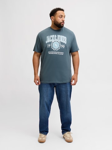 Jack & Jones Plus - Camiseta 'JJMAKO' en azul
