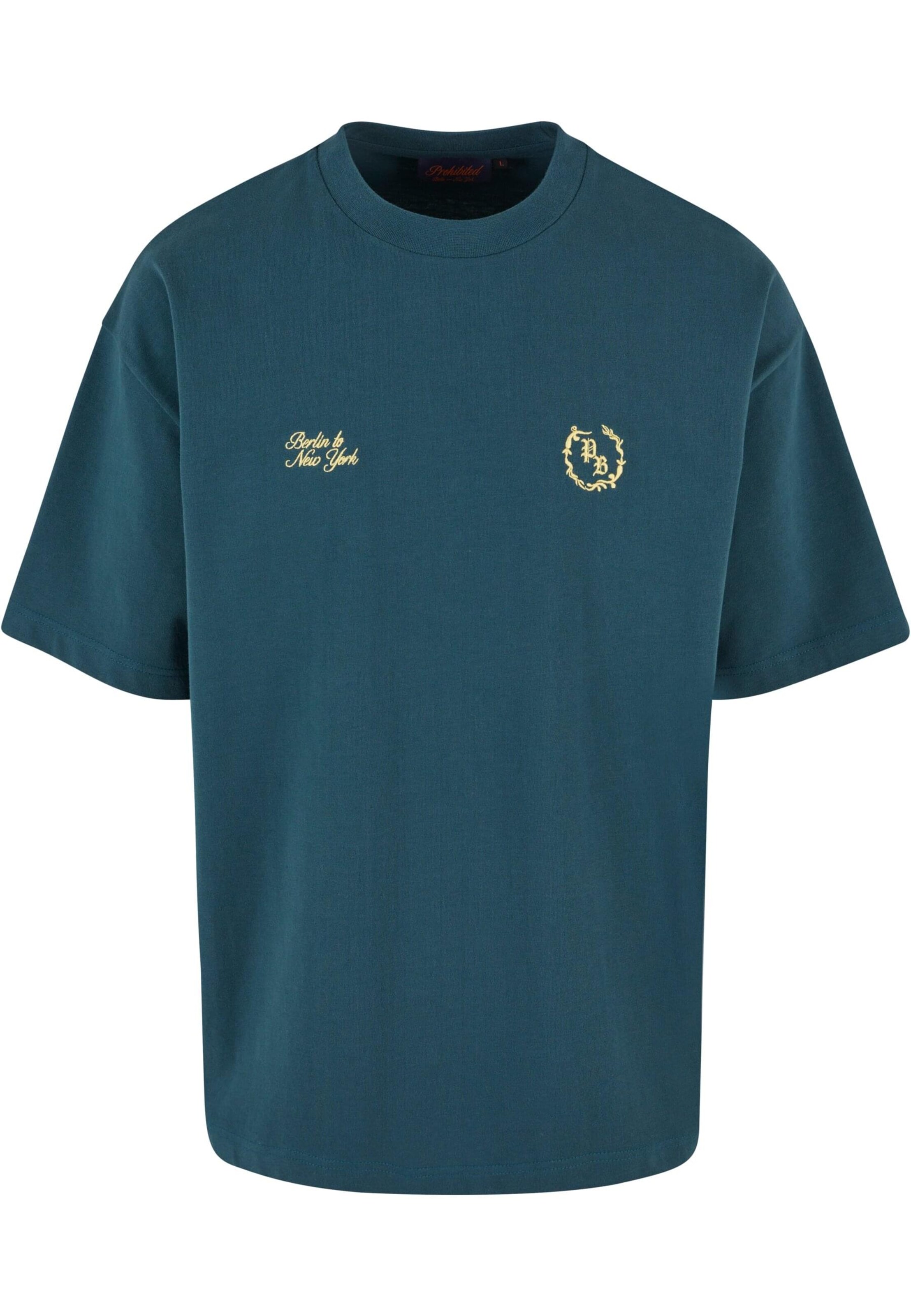 Prohibited T-shirt 'Prohibited' i grön: framsida