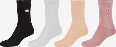 s.Oliver Socken in apricot / pink / schwarz / weiß, Produktansicht