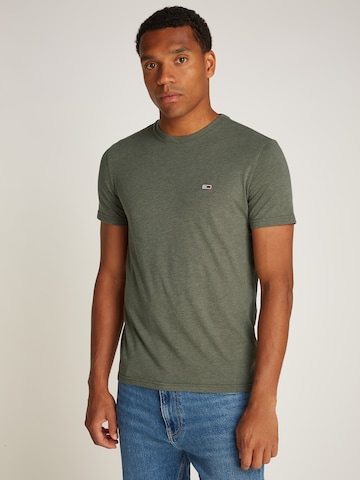 Tricou 'Jaspe' de la Tommy Jeans pe verde: față