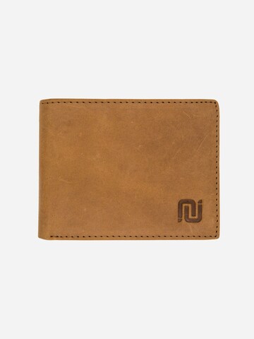 NEGOTIA Leather Portemonnee 'Folden' in Bruin: voorkant