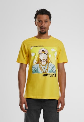 Mister Tee Shirt 'Everyday She Hustling' in Gelb: Vorderseite