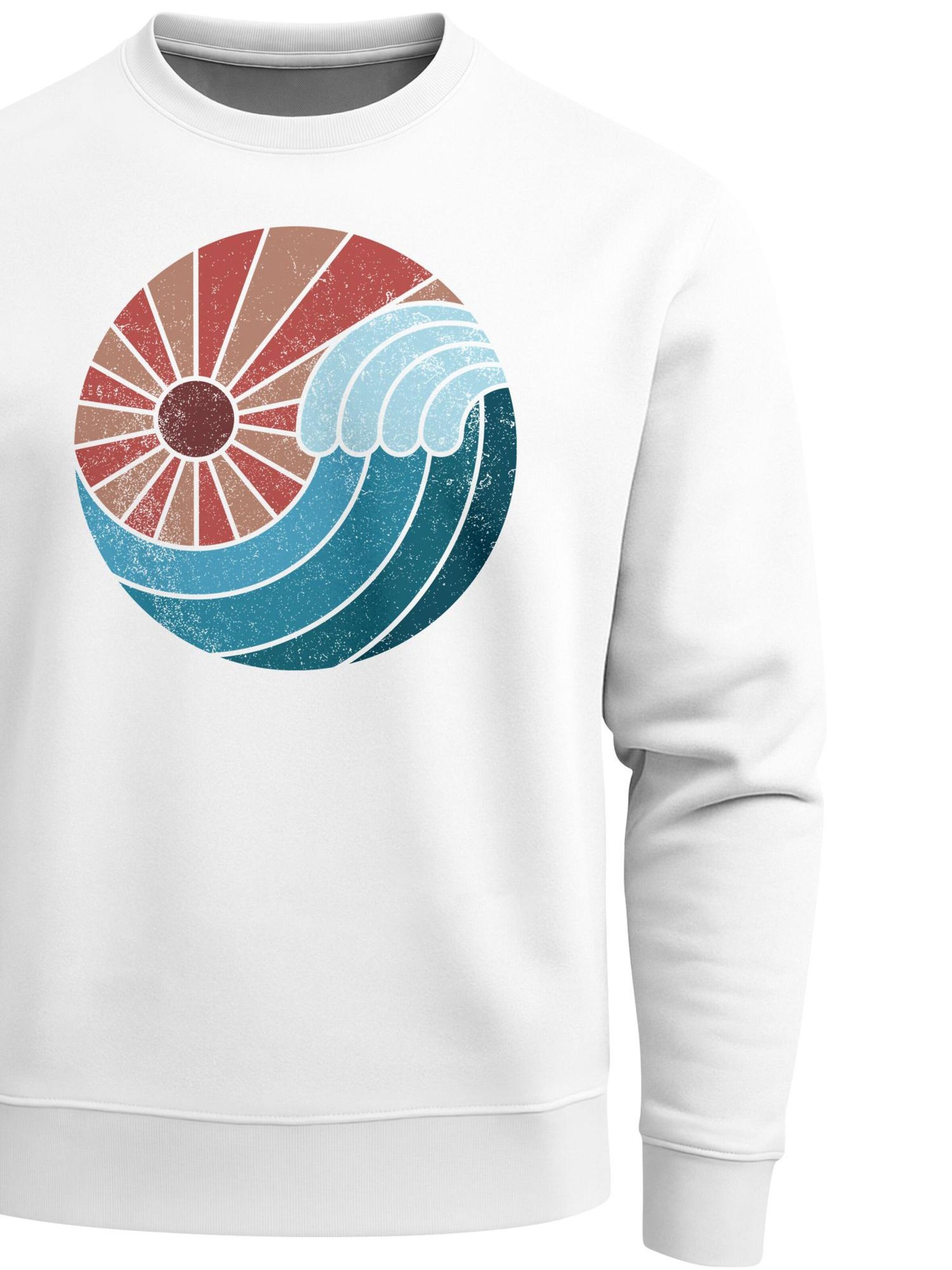 Neverless Sweatshirt 'Vintage Sunrise' in White