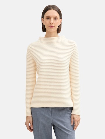 TOM TAILOR Sweater in Beige: front