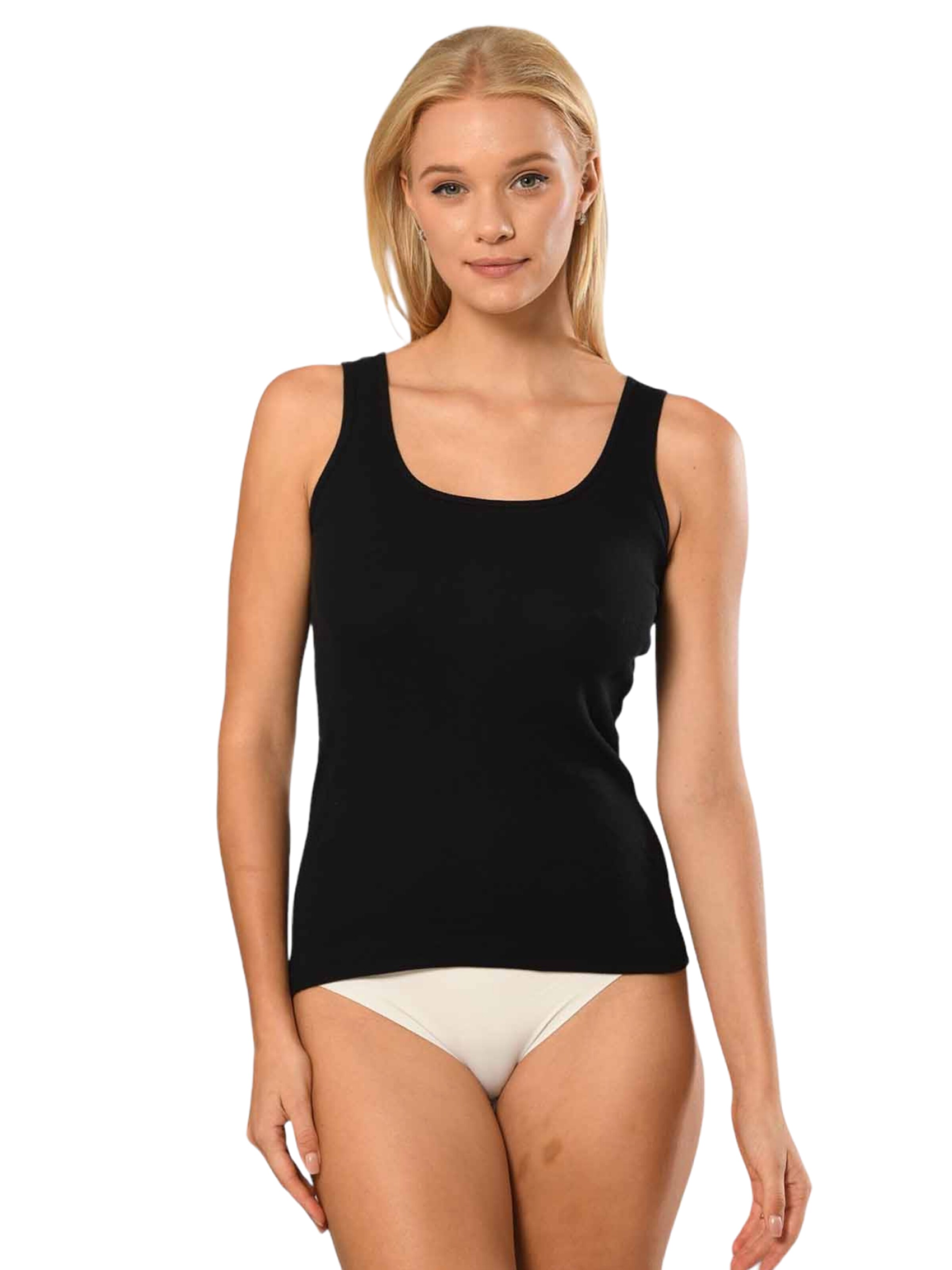 Erdem Onderhemd in Zwart: voorkant