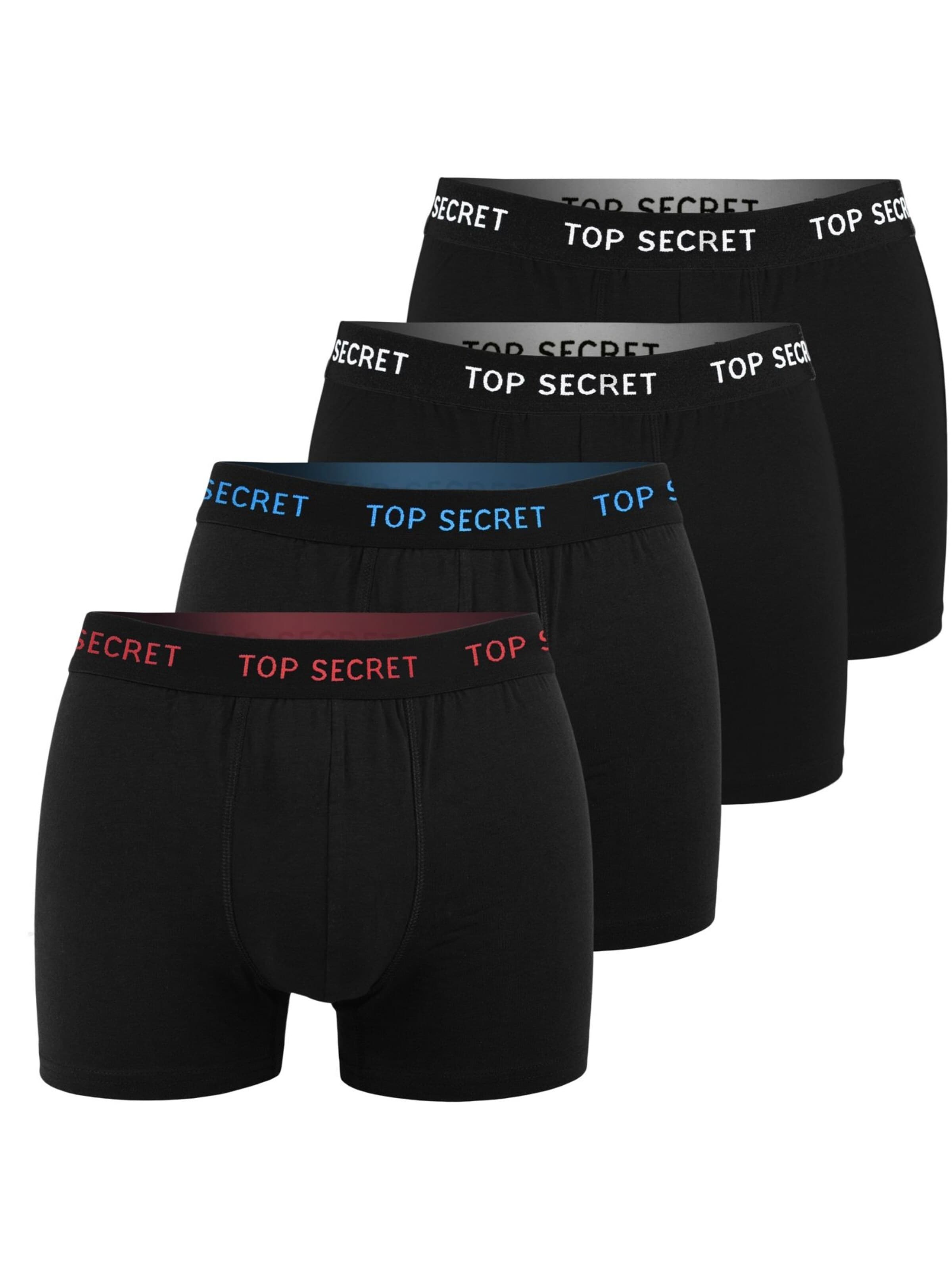 Top Secret Boxershorts in Zwart: voorkant