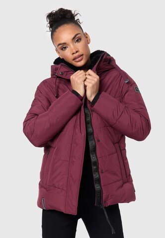 NAVAHOO Winter Jacket 'Sag ja XIV' in Red: front