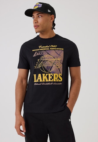 NEW ERA - Camiseta 'NBA LOSLAK' en negro: frente