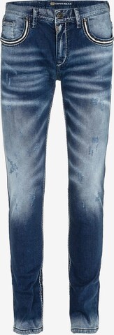 CIPO & BAXX Slimfit Jeans 'Apex' in Blauw: voorkant