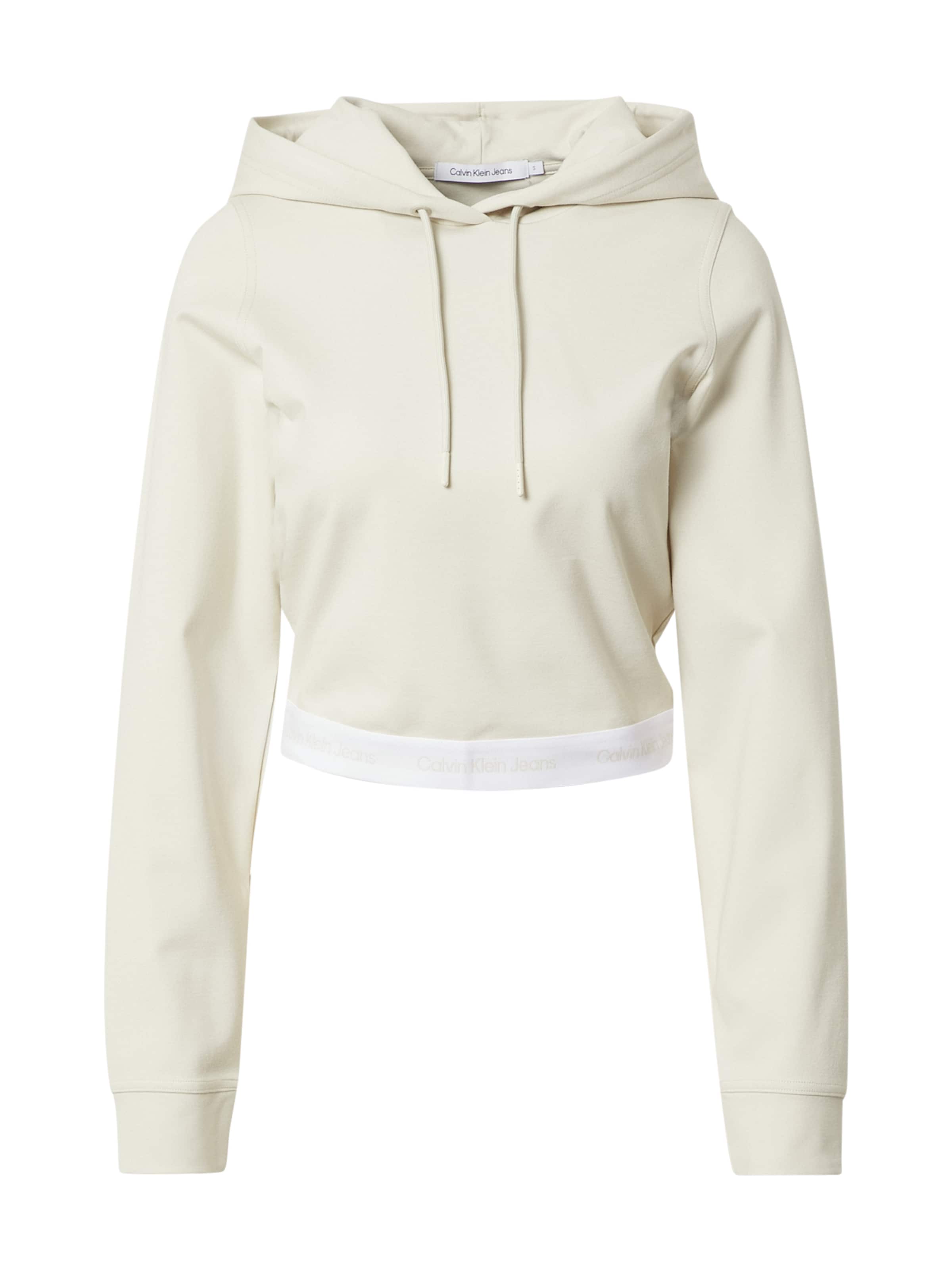 Calvin Klein Jeans Sweatshirt in Beige: front