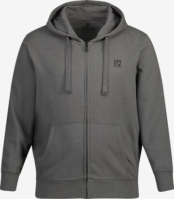 JAY-PI Zip-Up Hoodie in Grey: front