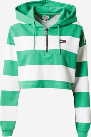 Sweat-shirt Tommy Jeans en vert : devant