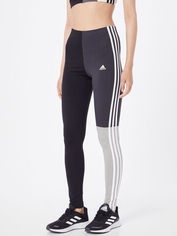 ADIDAS SPORTSWEAR Skinny Workout Pants 'Essentials' in Grey: front